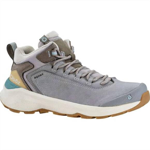 NEW OBOZ women's cottonwood mid b-dry shoes in drizzle